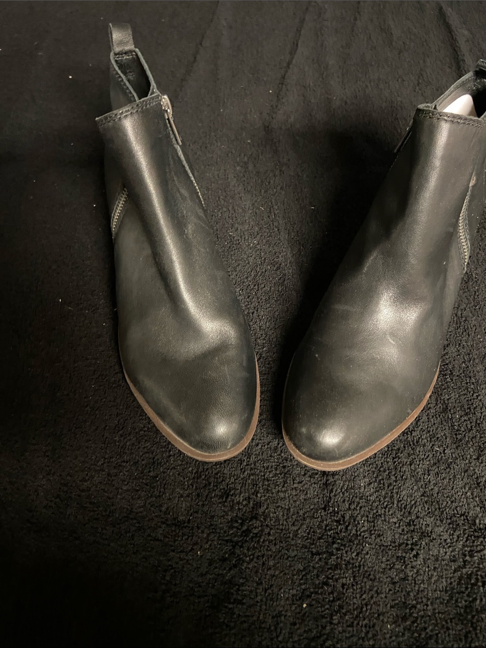 Lucky Brand Black Leather Ankle Booties